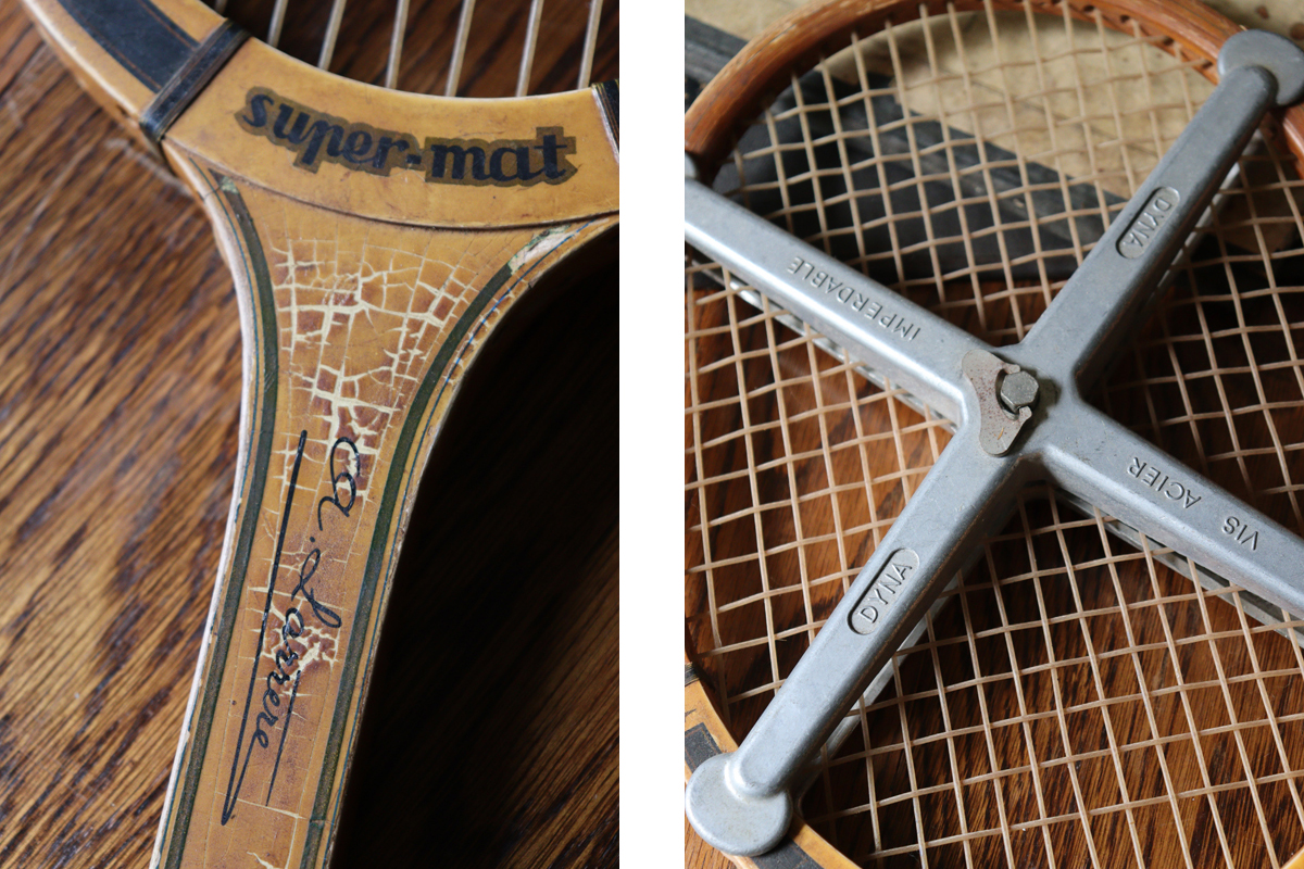 N138-1 古い 木製テニスラケット